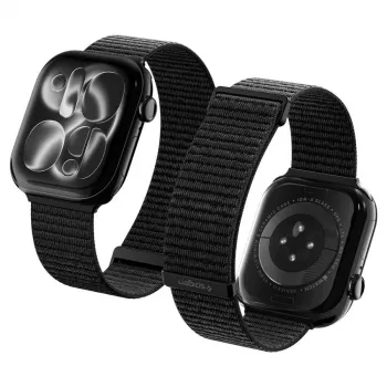 Pulseira Spigen WBF01 para Apple Watch 8/9/10/11/SE/Ultra (44/45/46/49 mm), preta