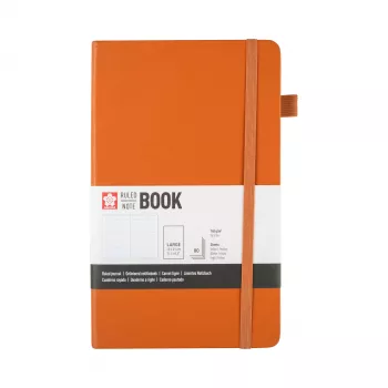 Caderno SAKURA 94146603 A5 pautado cor de âmbar capa dura 160 páginas