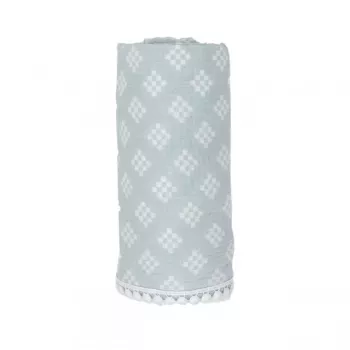 Manta de embrulho em musselina de algodão Lodger Swaddle Tribe 120x120 cm Ice Flow