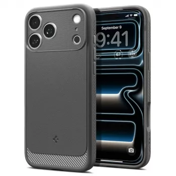 Capa Spigen Rugged Armor Mag MagSafe para iPhone 17 Pro / 18 Pro - cinzento