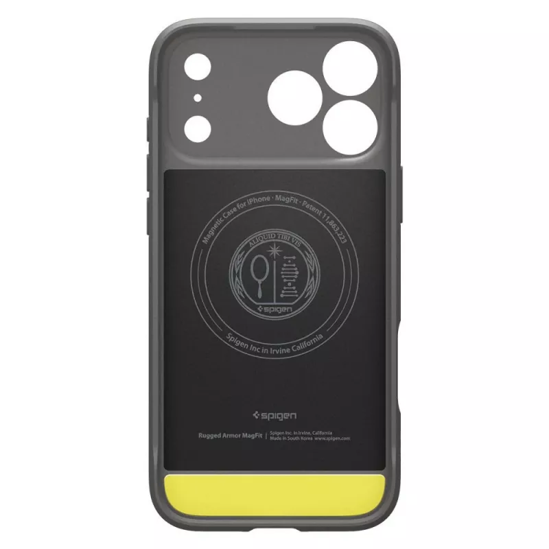 Capa Spigen Rugged Armor Mag MagSafe para iPhone 17 Pro / 18 Pro - cinzento