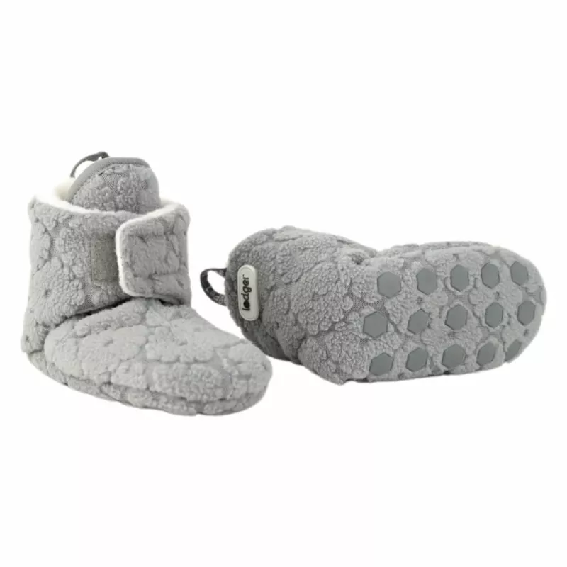 Pantufas para bebé Lodger Slipper Folklore Fleece, Drizzle, 12-18 meses