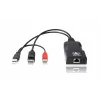 Transmissor extensor KVM DisplayPort ADDER ALIF101T-DP sobre Cat5e/6/7 - 2560x1600, USB 2.0, áudio, alumínio preto