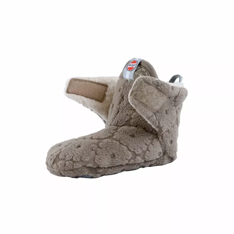 Botas de lã para bebé Lodger Buffalo com sola antiderrapante, castanho, 6-12 meses