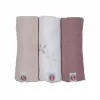 Manta de embrulhar em algodão Lodger Swadler Solid Matcha, rosa, 70x70 cm, 3 unidades