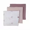 Manta de embrulhar em algodão Lodger Swadler Solid Matcha, rosa, 70x70 cm, 3 unidades