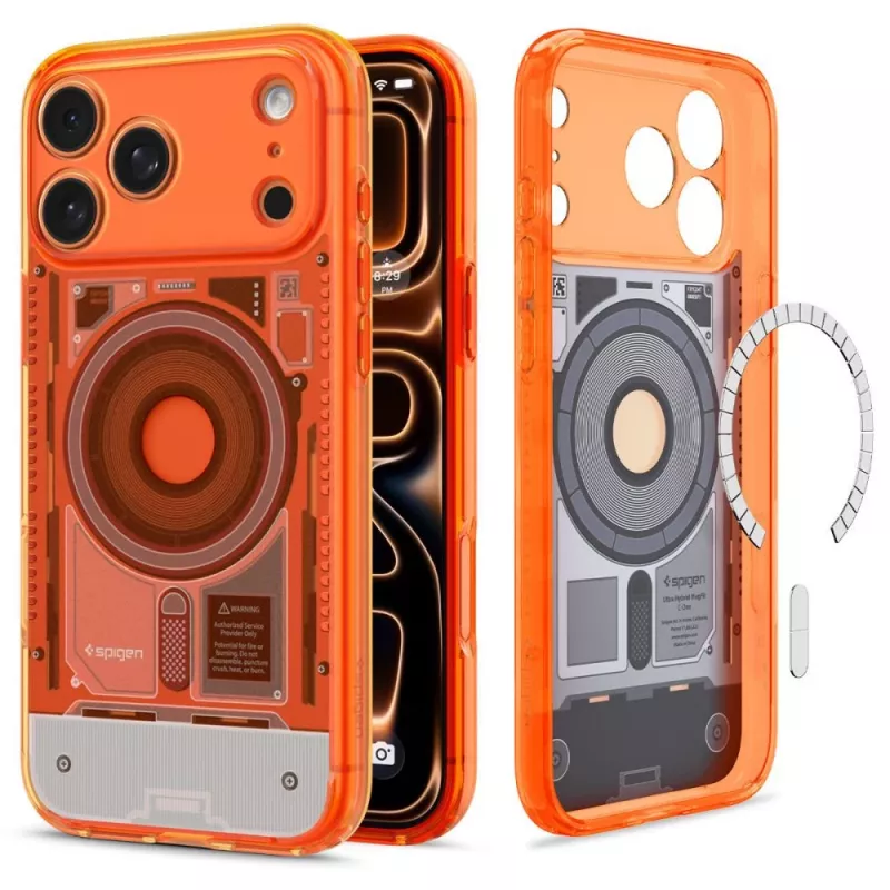 Capa Spigen Ultra Hybrid Mag C1 para iPhone 17 Pro Max / 18 Pro Max – mandarina