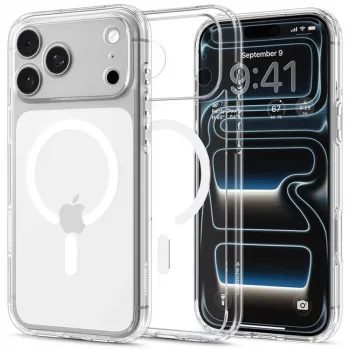 Capa SPIGEN Ultra Hybrid MagSafe para iPhone 17 Pro Max / 18 Pro Max – transparente/branco
