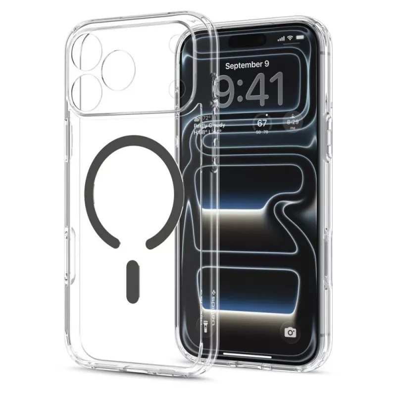 Capa Spigen Ultra Hybrid MagSafe para iPhone 17 Pro Max / 18 Pro Max – transparente/grafite