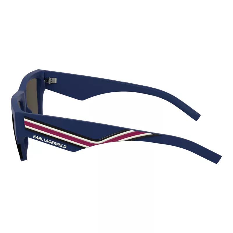 Óculos de sol unissexo Karl Lagerfeld KL6163S-401, armação preta, lentes cinzentas, 59/17/145 mm