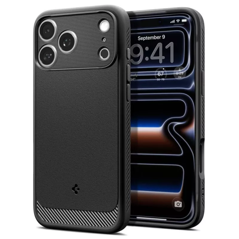 Capa Spigen Rugged Armor Mag MagSafe para iPhone 18 Pro / 17 Pro – preto mate