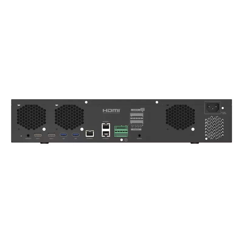 NVR 4K UHD de 32 canais Hanwha Vision XRN-3220B2, 8 baías, RAID 5/6, 400 Mbps