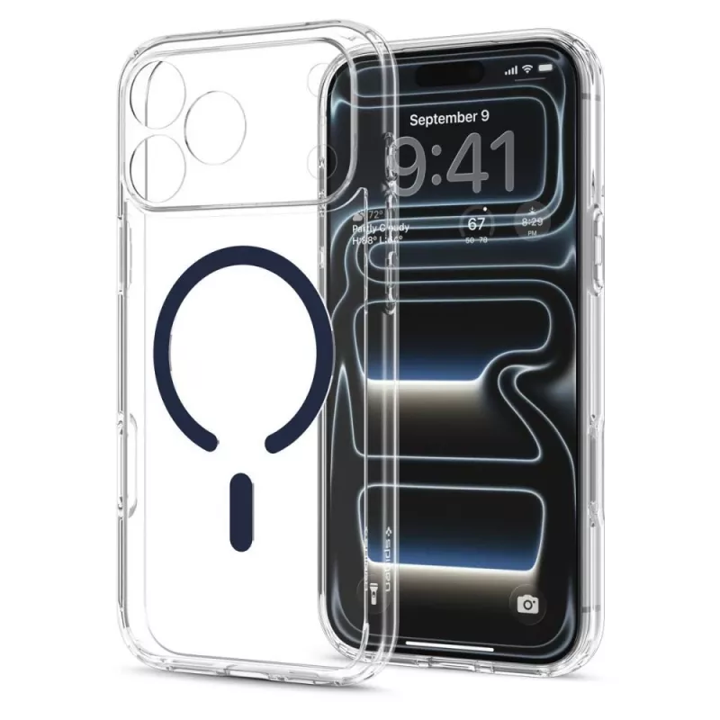 Capa Spigen Ultra Hybrid MagSafe para iPhone 17 Pro Max / 18 Pro Max - transparente/azul-escuro