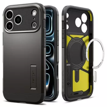Capa Spigen Tough Armor T MAG MagSafe para iPhone 18 Pro Max / 17 Pro Max - Gunmetal