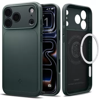 Capa Spigen Thin Fit MagSafe para iPhone 17 Pro / 18 Pro - Abyss Green