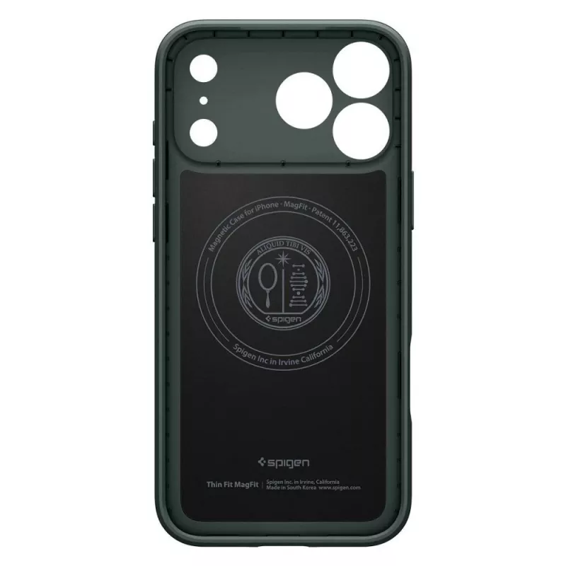 Capa Spigen Thin Fit MagSafe para iPhone 17 Pro / 18 Pro - Abyss Green