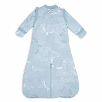 Saco de dormir para bebé Lodger Hopper Matcha Turtle com mangas removíveis, Blue Fogg, 50/62