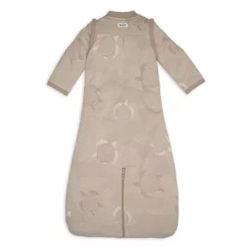 Saco de dormir para bebé Lodger Hopper Matcha Turtle com mangas removíveis, Bege, 68-80 cm
