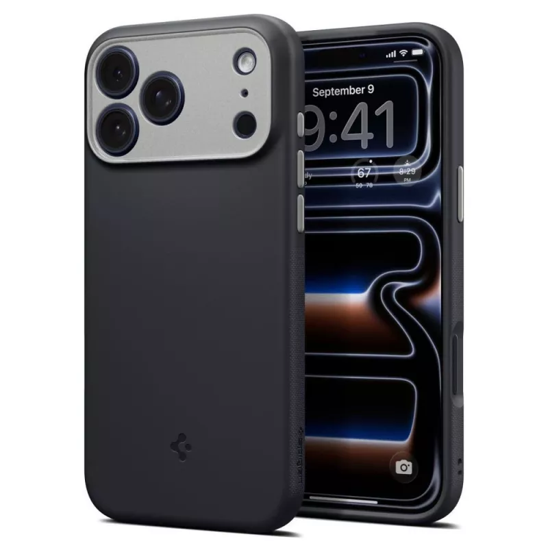 Spigen Nano Pop Mag capa MagSafe para iPhone 18 Pro / 17 Pro – Black Sesame
