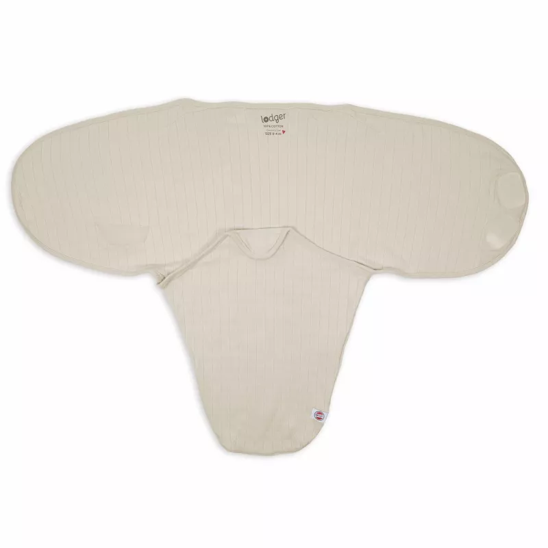 Saco de dormir de malha de algodão para bebé Lodger Bundler Solid, Birke