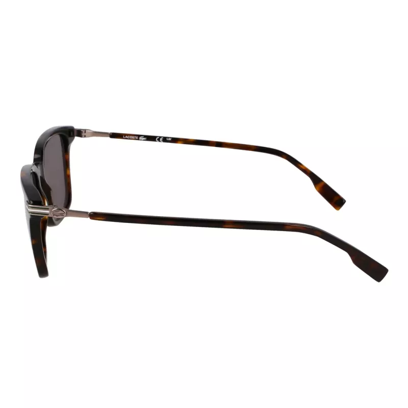 Óculos de sol retangulares de homem Lacoste L6035S-230, armação Havana, lentes castanhas, 53 mm