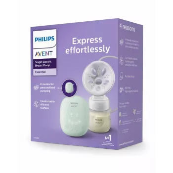 Bomba de leite elétrica individual Philips Avent com biberão de 125 ml
