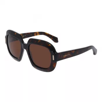 Óculos de sol de mulher Ferragamo SF2068SE-242, cat-eye, Havana/Castanho gradiente, 54 mm