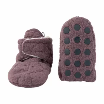 Sapatos de bebé Lodger Slipper Folklore Fleece, mauve, 6-12 meses