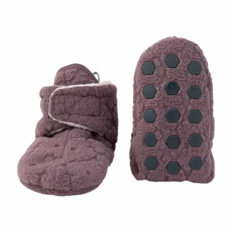 Sapatos de bebé Lodger Slipper Folklore Fleece, mauve, 6-12 meses