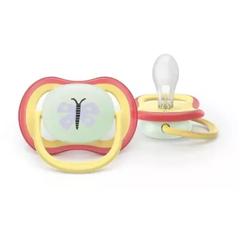 Chupeta Philips AVENT Ultra Air Night 0-6 meses, pack de 2, brilha no escuro