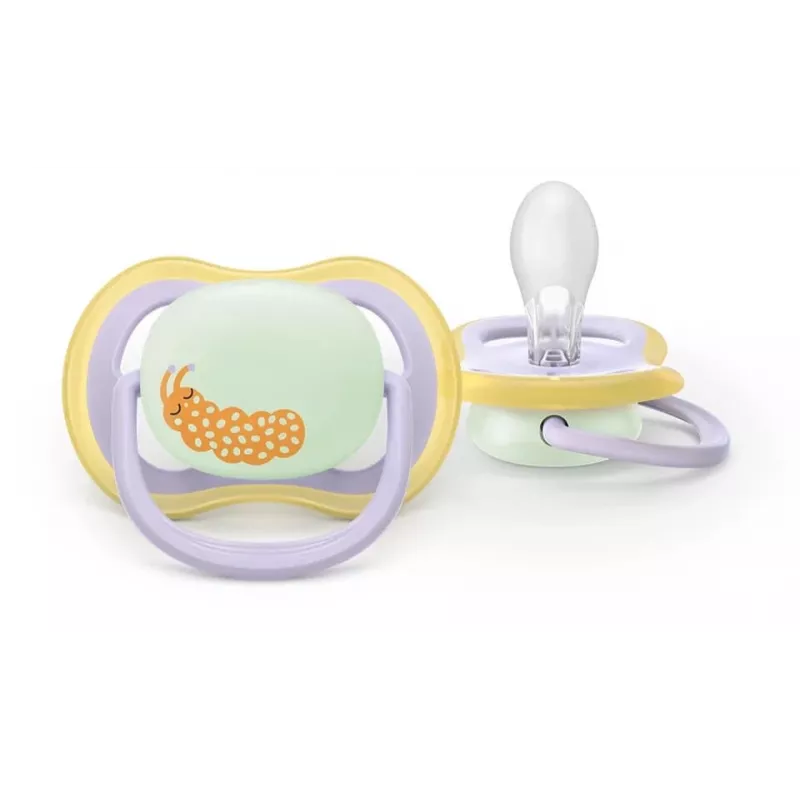 Chupeta Philips AVENT Ultra Air Night 0-6 meses, pack de 2, brilha no escuro