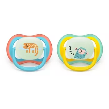 Chupeta Philips Avent Ultra Air Night 18m+ neutro pack de 2