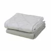 Manta de algodão Lodger Swadler Solid Matcha, Peppermint/Blue Fogg, 110x110 cm, pack de 2
