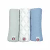Manta de algodão Lodger Swadler Solid Matcha, menta, 70x70 cm, pack de 3