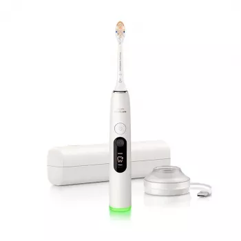 Escova de dentes elétrica Philips Sonicare DiamondClean 8000 branca