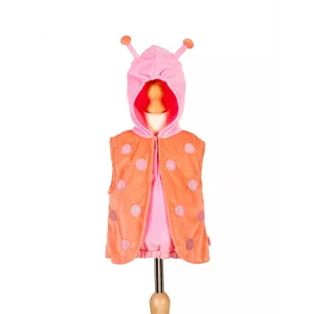 Colete de fantasia sem mangas Souza! Daisy joaninha para 2 anos, vermelho com pintas pretas, fecho de velcro, certificado CE
