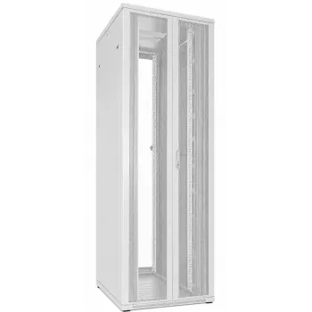 Armário de servidor DSIT 47U 19 polegadas, portas duplas perfuradas à frente e atrás, branco, 800x1000x2200 mm (DS8047DD-W)