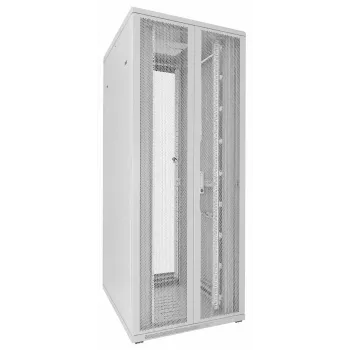 Armário de servidor DSIT 42U 19 polegadas, portas duplas perfuradas à frente e atrás, branco, 800x1000x2000mm (DS8042DD-W)