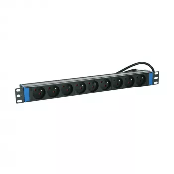 DSIT PDU de 19 polegadas com 9 tomadas e pino de terra (DS-9PDU-PE)
