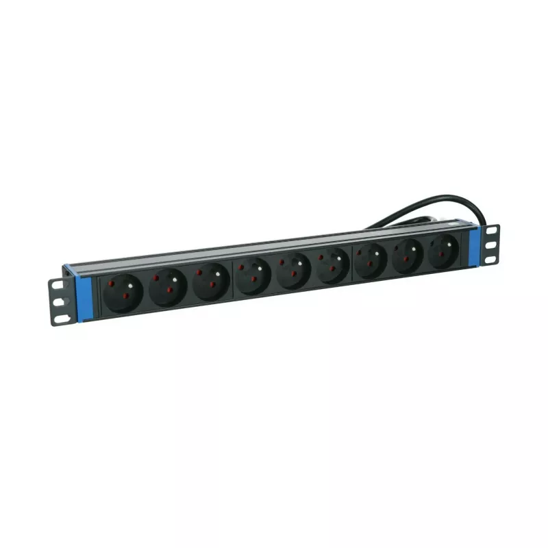 DSIT PDU de 19 polegadas com 9 tomadas e pino de terra (DS-9PDU-PE)