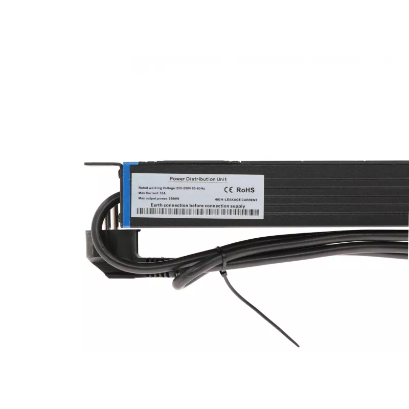 DSIT PDU de 19 polegadas com 9 tomadas e pino de terra (DS-9PDU-PE)