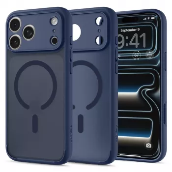 Spigen Ultra Hybrid capa MagSafe para iPhone 17 Pro / 18 Pro – Frost Deep Blue