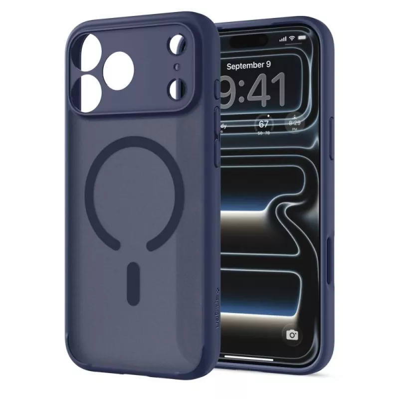 Spigen Ultra Hybrid capa MagSafe para iPhone 17 Pro / 18 Pro – Frost Deep Blue