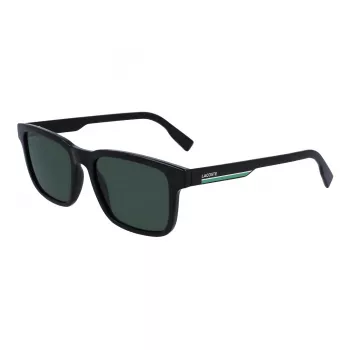 Óculos de sol retangulares de homem Lacoste L997S-1, Preto/Cinzento, 54 mm