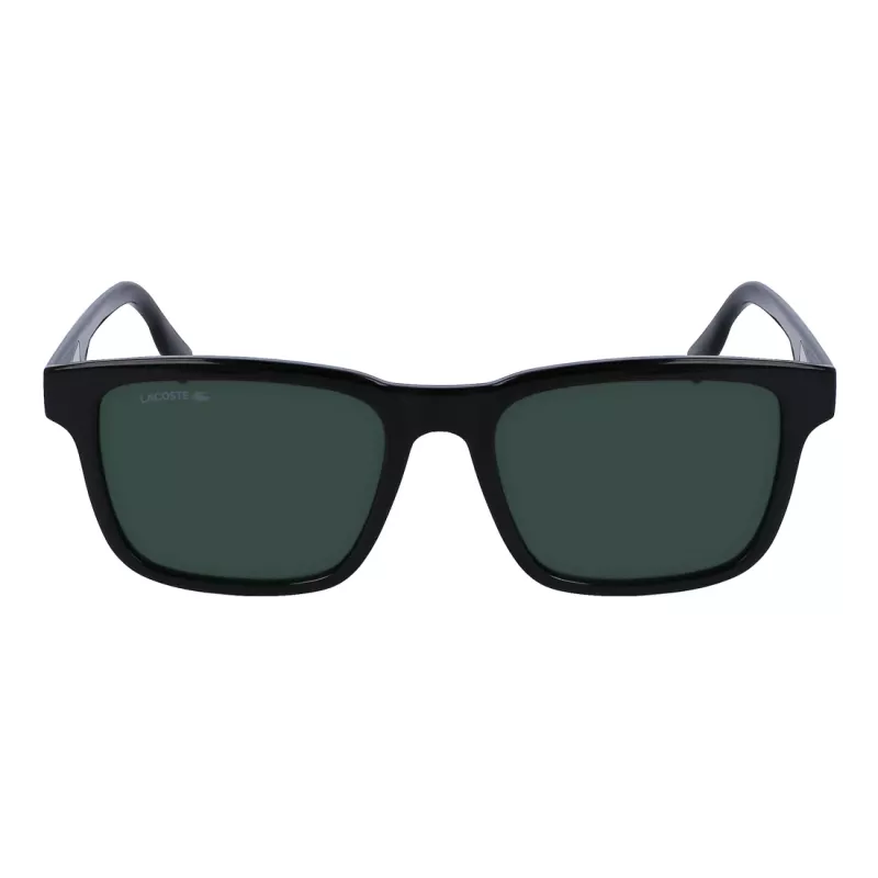 Óculos de sol retangulares de homem Lacoste L997S-1, Preto/Cinzento, 54 mm