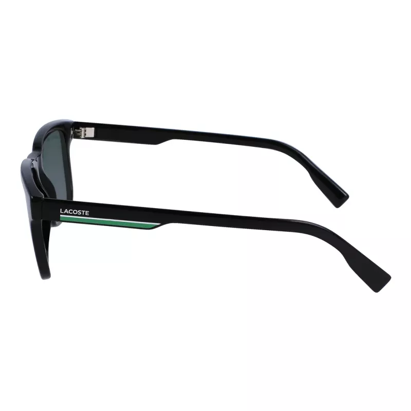 Óculos de sol retangulares de homem Lacoste L997S-1, Preto/Cinzento, 54 mm