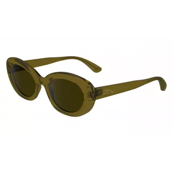 Óculos de sol quadrados de mulher Longchamp LO756S, armação Havana, lentes degradê castanhas, 50/21/140 mm LO756S5021200