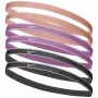 Elásticos de cabelo Nike Swoosh Sport Metallic pack de 6 – Pêssego, Rosa, Cinzento