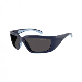Óculos de sol retangulares de homem Arnette AN4355-275987, armação preto mate, lentes cinzentas, 62-16-125 mm