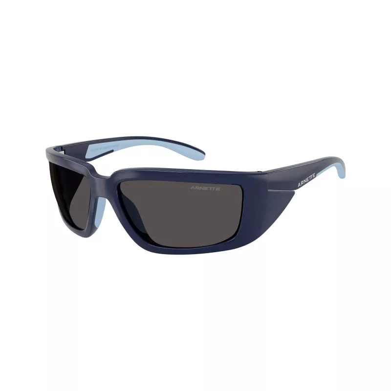 Óculos de sol retangulares de homem Arnette AN4355-275987, armação preto mate, lentes cinzentas, 62-16-125 mm